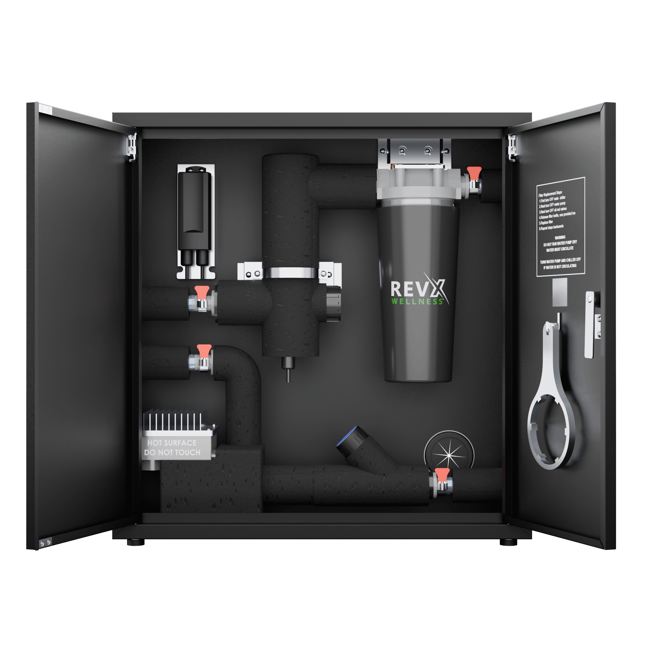 RevX X-FLOW Cold Plunge Filtration System – UV + 20-Micron Water Cleaning Pump