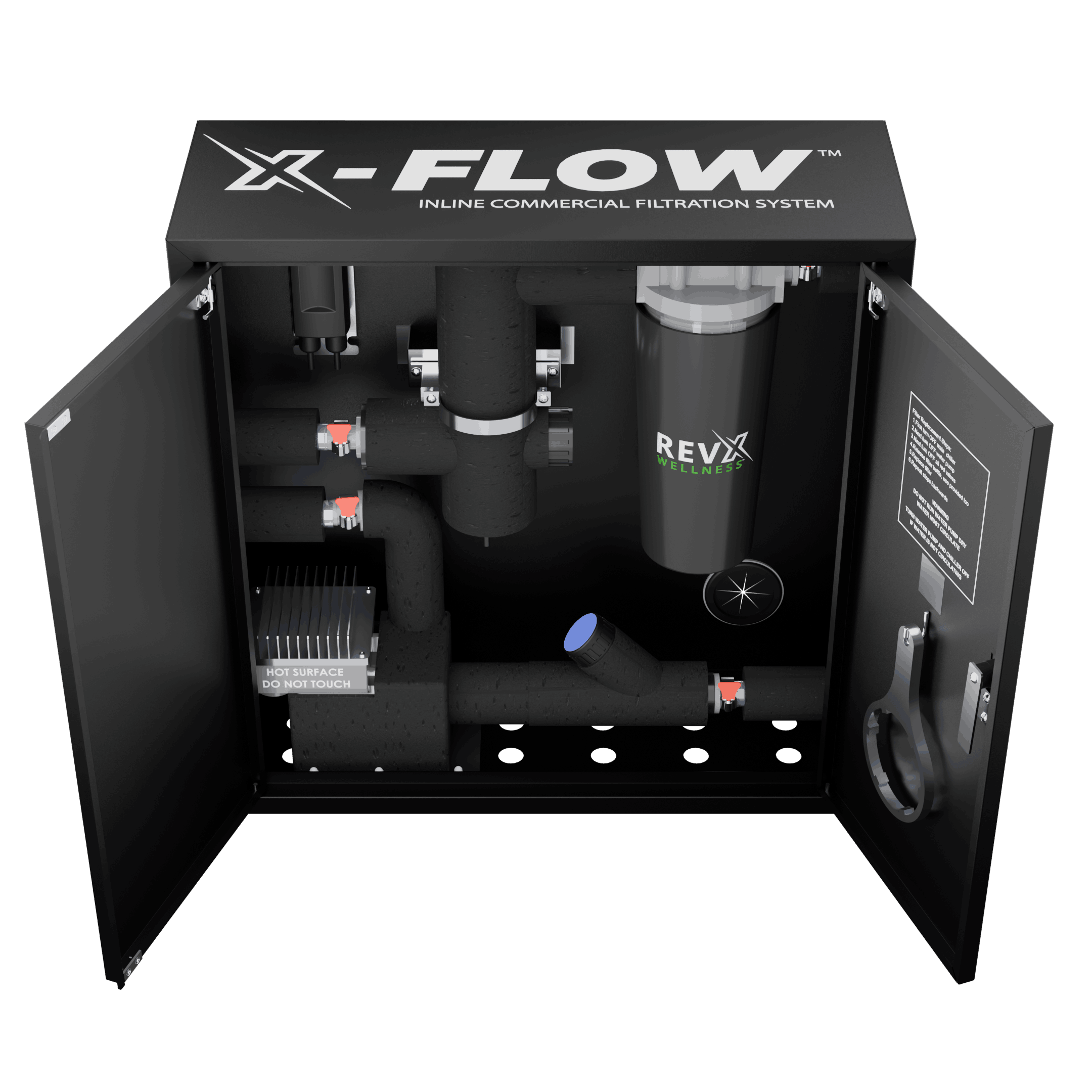 RevX X-FLOW Cold Plunge Filtration System – UV + 20-Micron Water Cleaning Pump