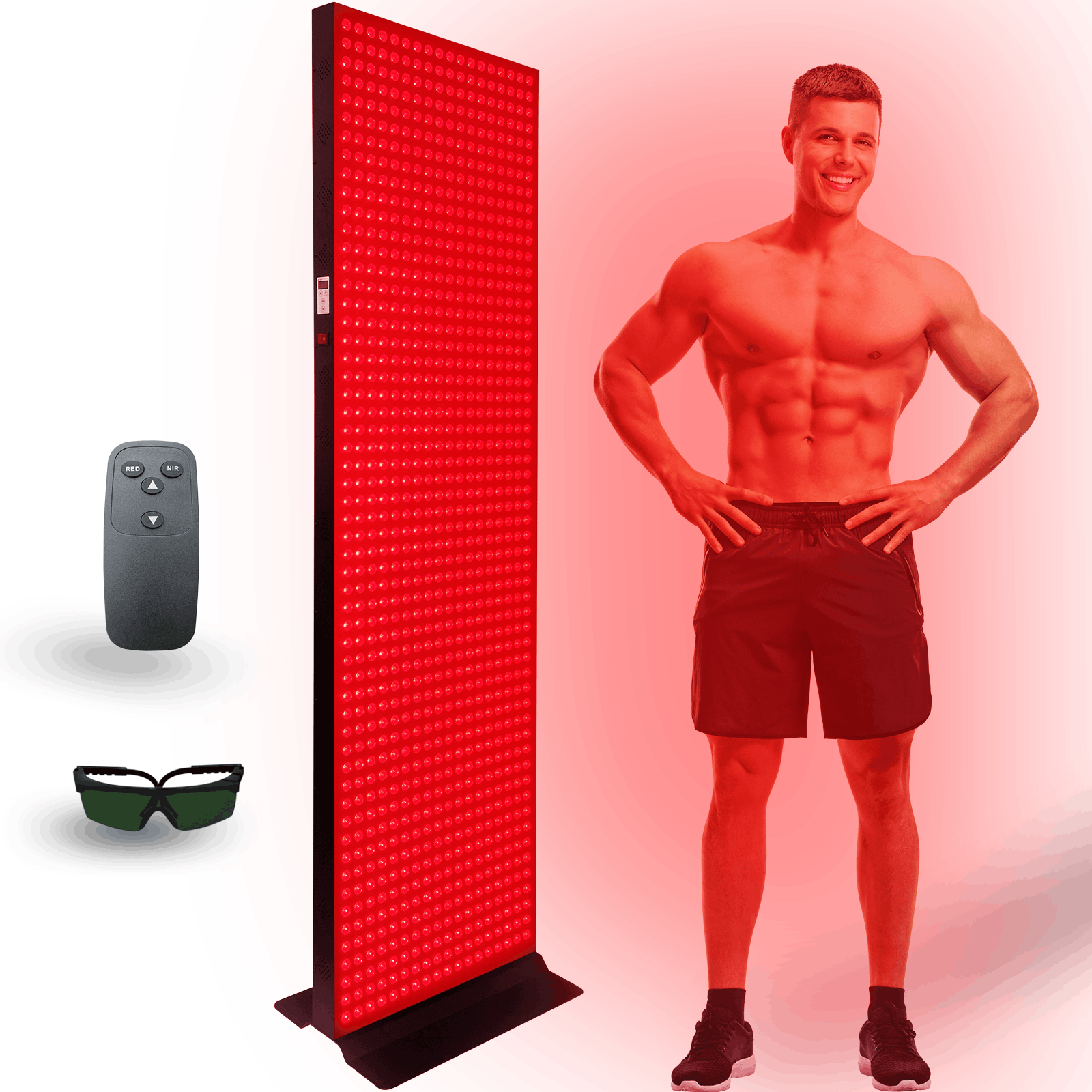 EXESAS 1008 LED Full Body Red Light Therapy Panel – 5040W Dual-Chip Infrared Device with 4 Wavelengths & Remote Control