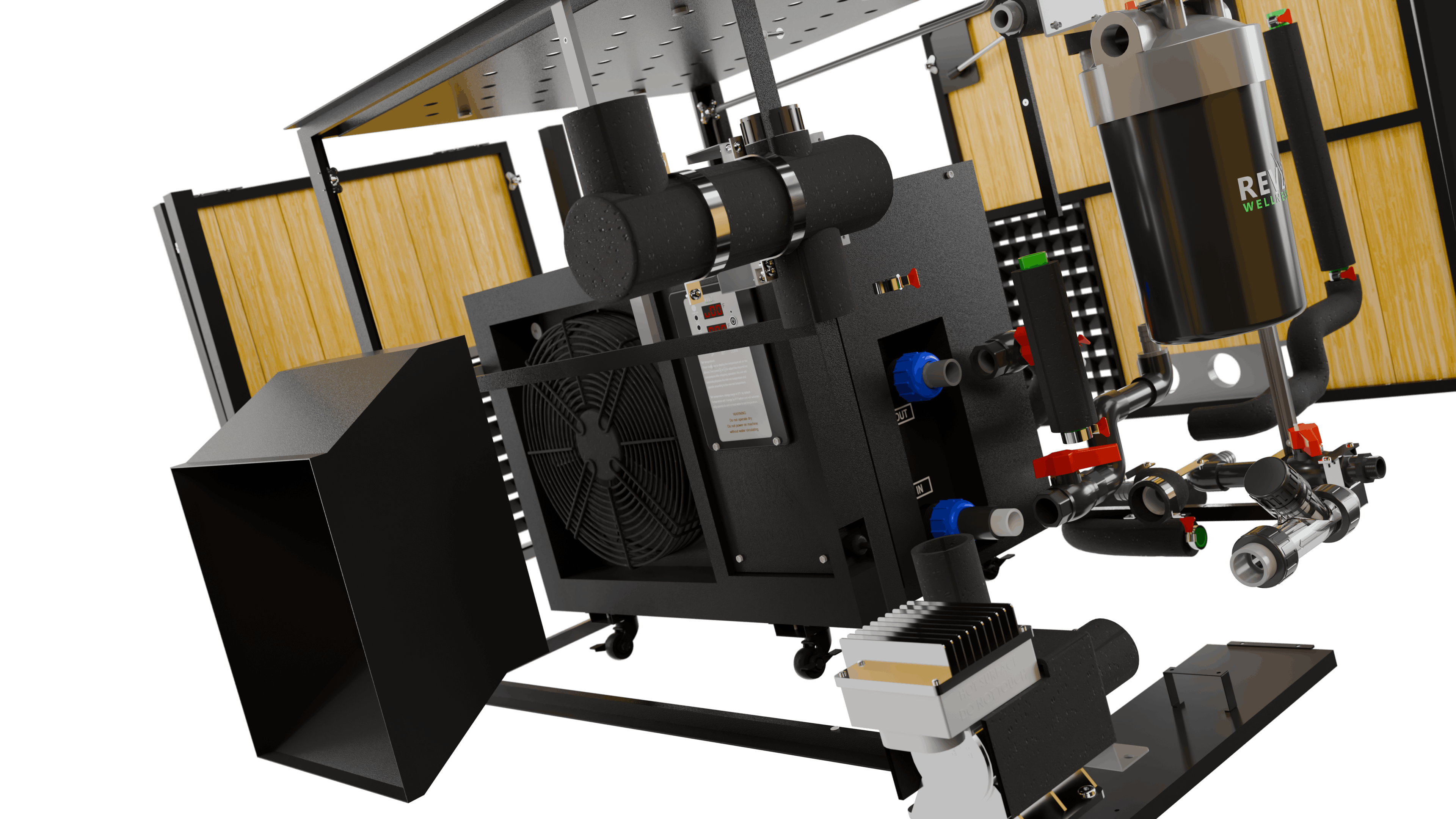 RevX X Tub Acrylic Cold Plunge + LUX High-Performance Chiller & Filtration System