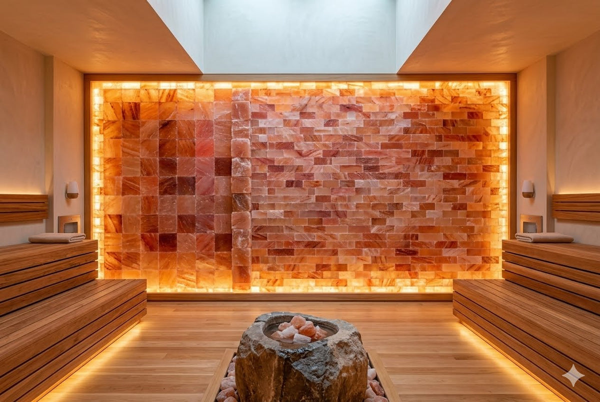 Himalayan Pink Salt Bricks Kit – 256 Sq Ft Total Coverage | Bulk Wall Tiles for Luxury Spas & Commercial Rooms