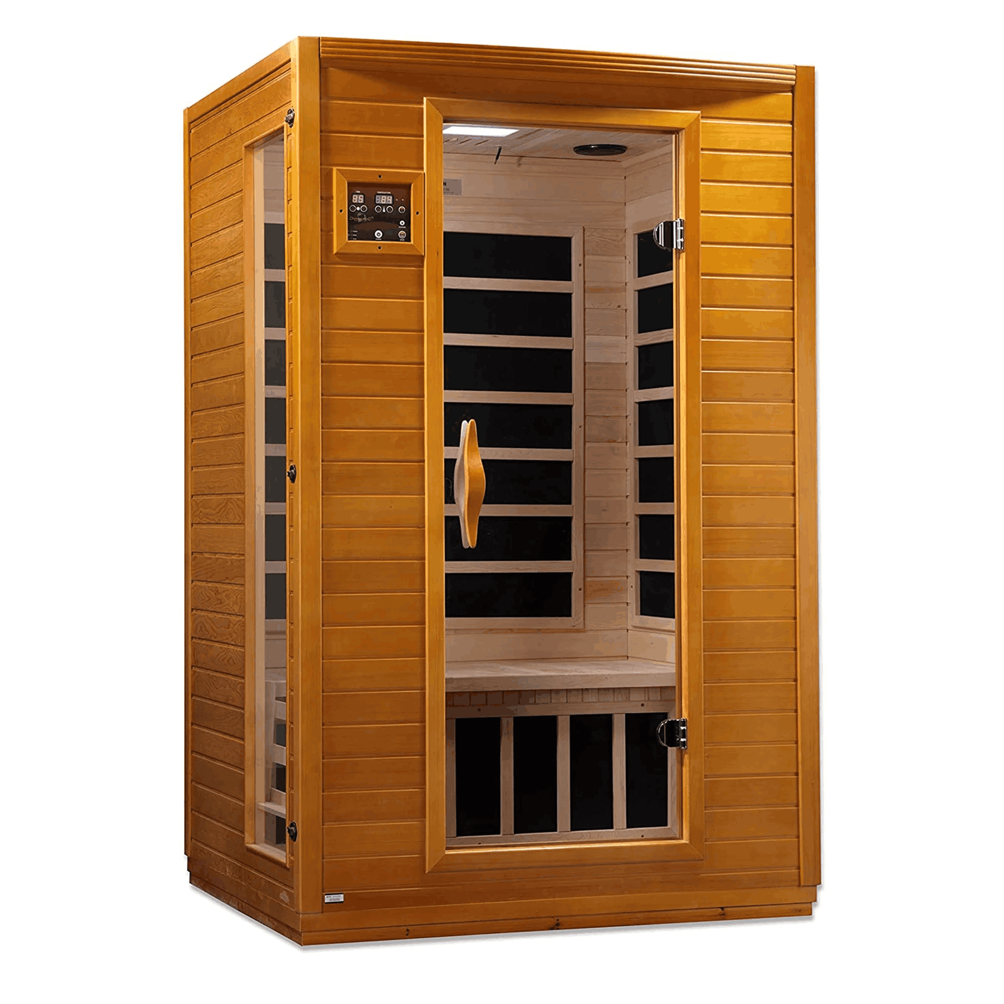 Dynamic Saunas Andora 2-Person Low EMF Far Infrared Sauna in Canadian Hemlock