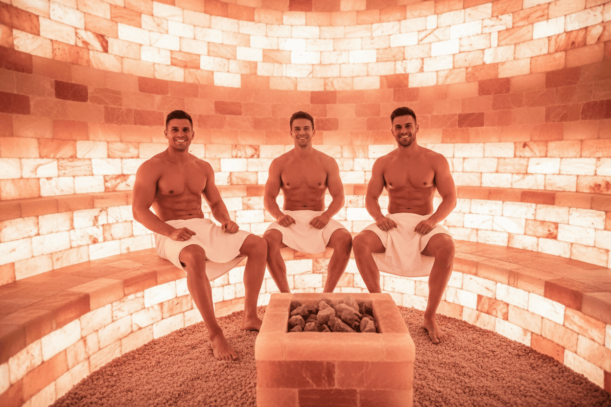 Himalayan Salt Sauna Wall System – 8ft x 4ft Natural Pink Salt Bricks Kit (35 sq ft)