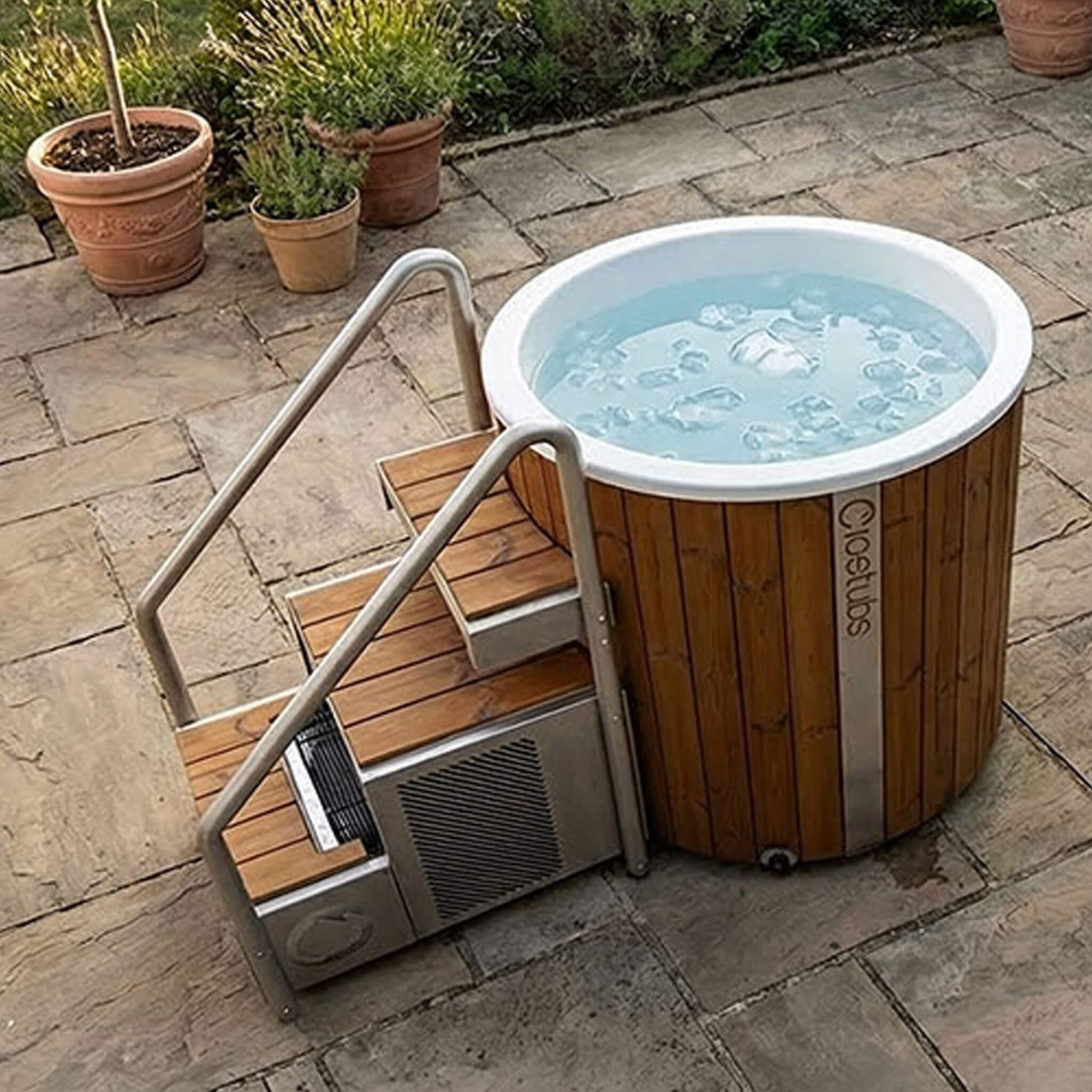 Icetubs IceBarrel XL Cold Plunge & Hot Therapy Tub – Thermowood & Fiberglass Immersion Barrel with Smart Temperature Control & Filtration System (SAK35418)