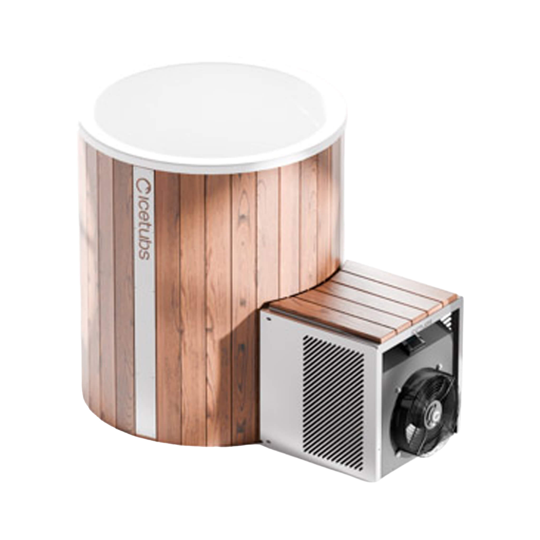 Icetubs IceBarrel XL Cold Plunge & Hot Therapy Tub – Thermowood & Fiberglass Immersion Barrel with Smart Temperature Control & Filtration System (SAK35418)