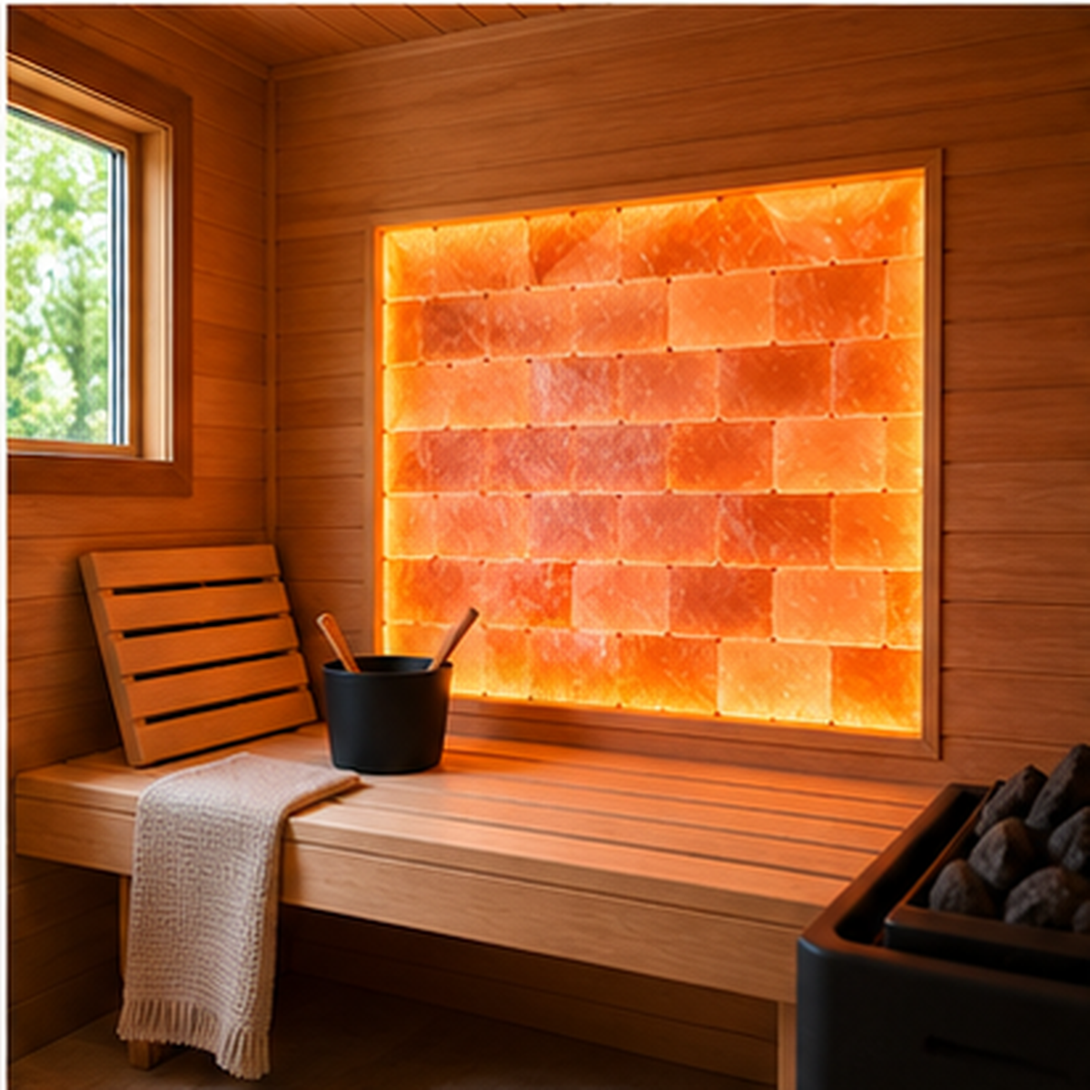 Himalayan Pink Salt Bricks Kit – 16 Sq Ft (4ft x 4ft Coverage) | 8" x 8" x 2" Blocks for Saunas & Wellness Rooms