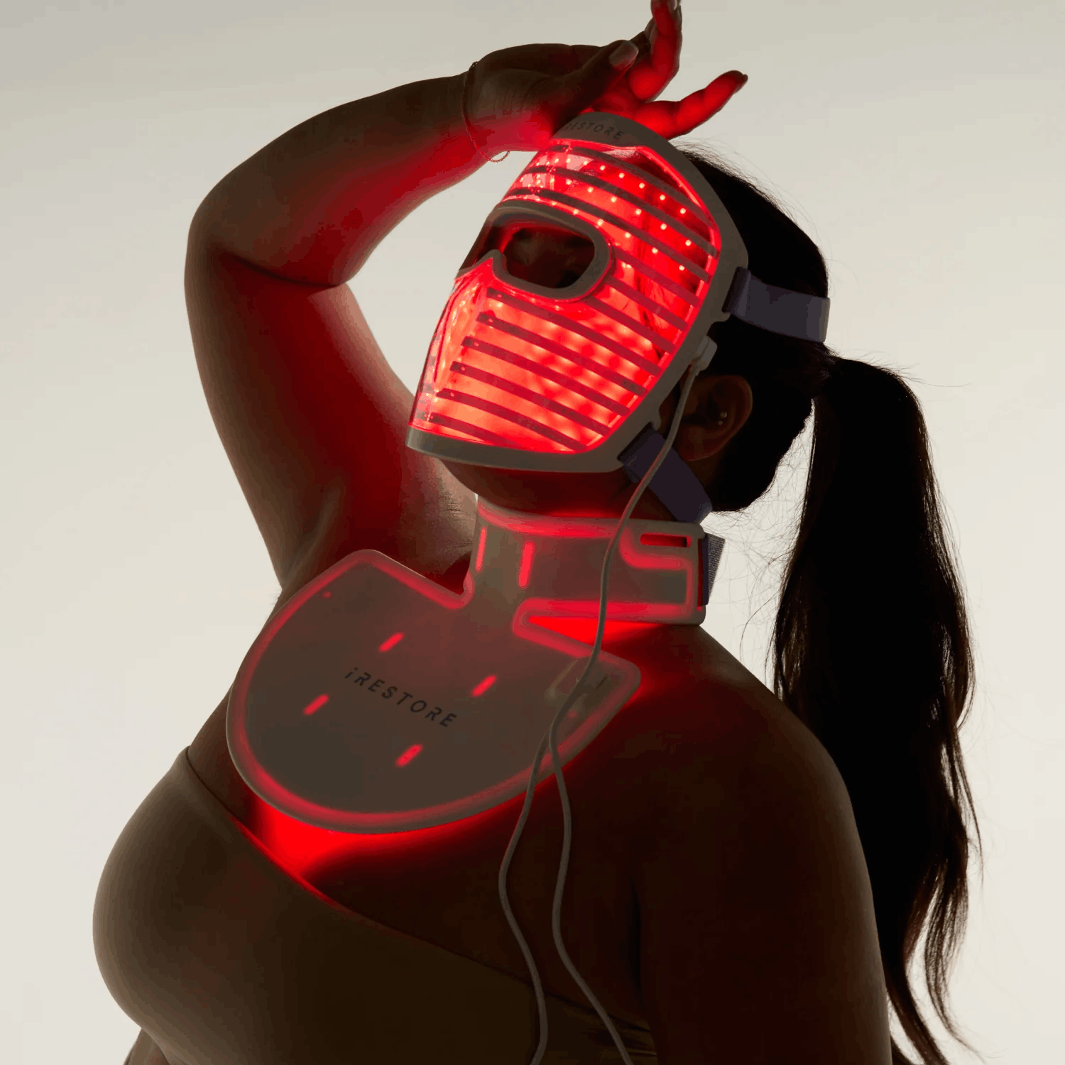 iRestore Illumina LED Duo Face, Neck & Chest Light Therapy Mask Set