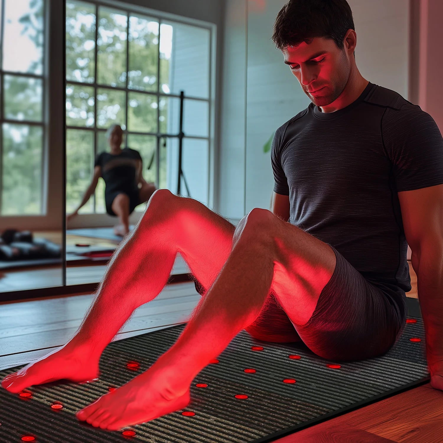 Megelin PEMF Infrared Heating Therapy Mat Pro with Red Light and Gemstone Layer