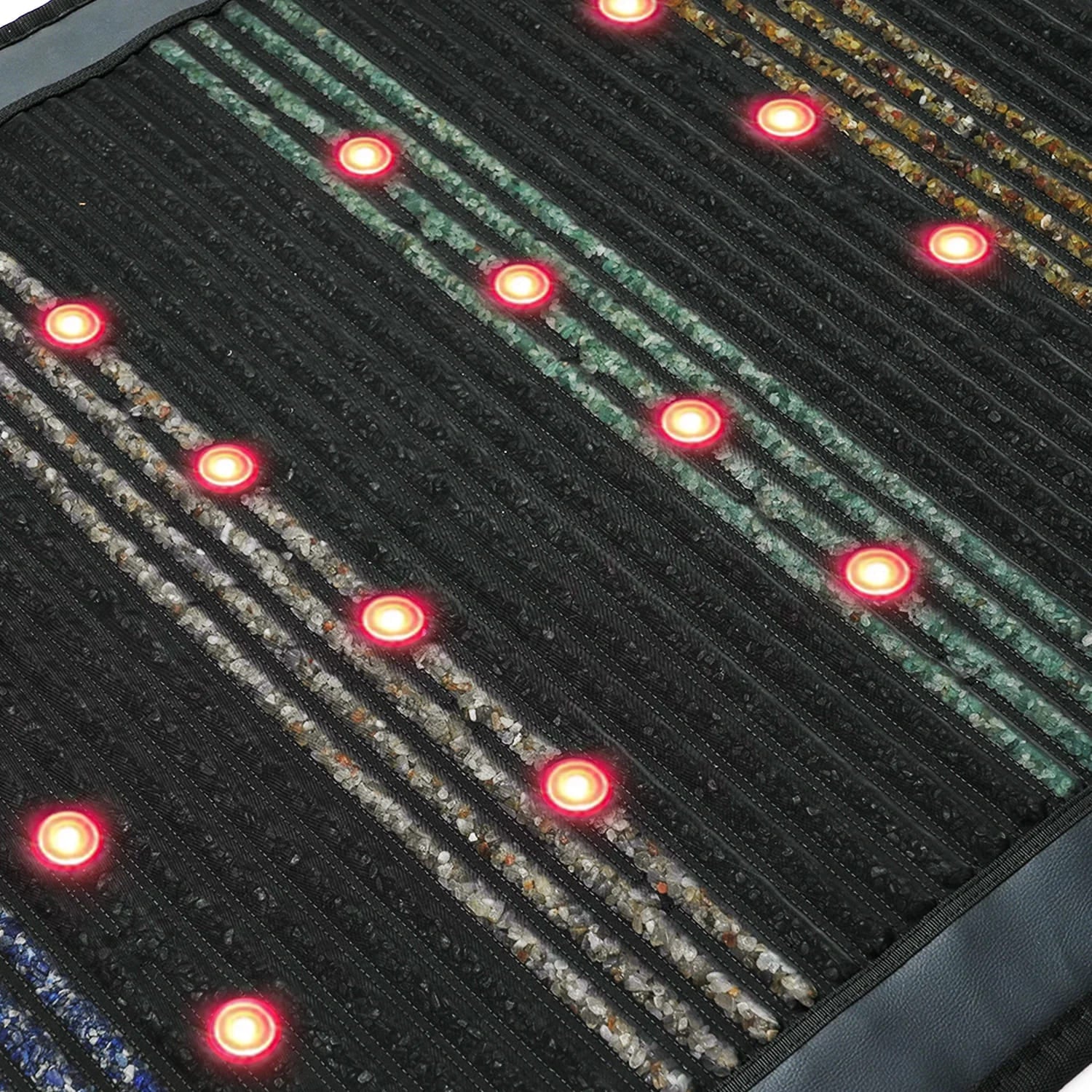 Megelin PEMF Infrared Heating Therapy Mat Pro with Red Light and Gemstone Layer