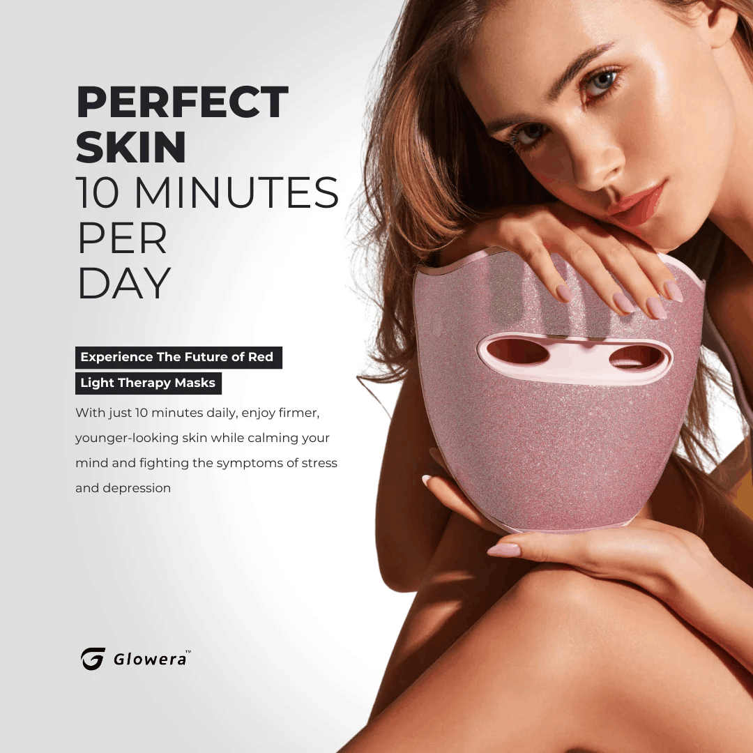 Glowera Therapy Red Light & Near-Infrared LED Face Mask for Skin Rejuvenation
