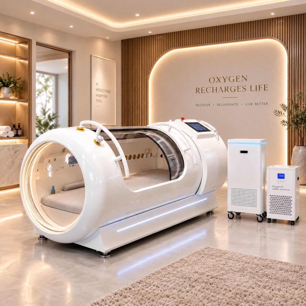 OxyAir OLV-YTD03 1.3–2.0 ATA Single-Person Hard-Shell Lying-Type Hyperbaric Chamber