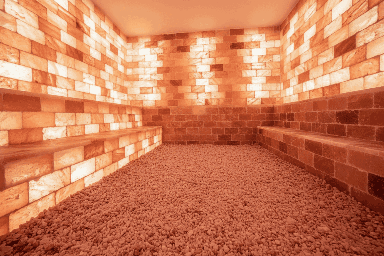 Himalayan Salt Sauna Wall System – 8ft x 4ft Natural Pink Salt Bricks Kit (35 sq ft)