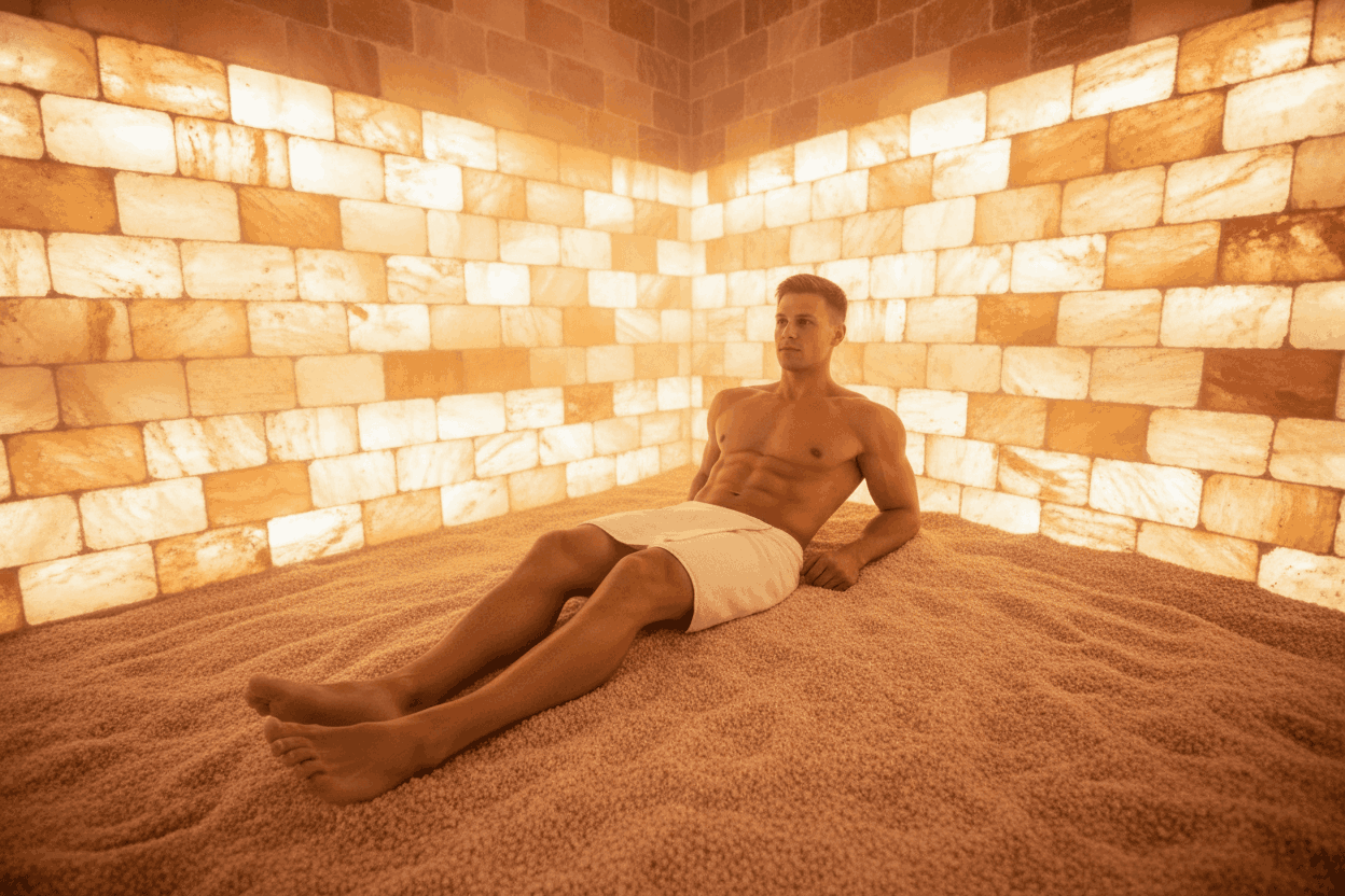Himalayan Salt Sauna Wall System – 8ft x 4ft Natural Pink Salt Bricks Kit (35 sq ft)