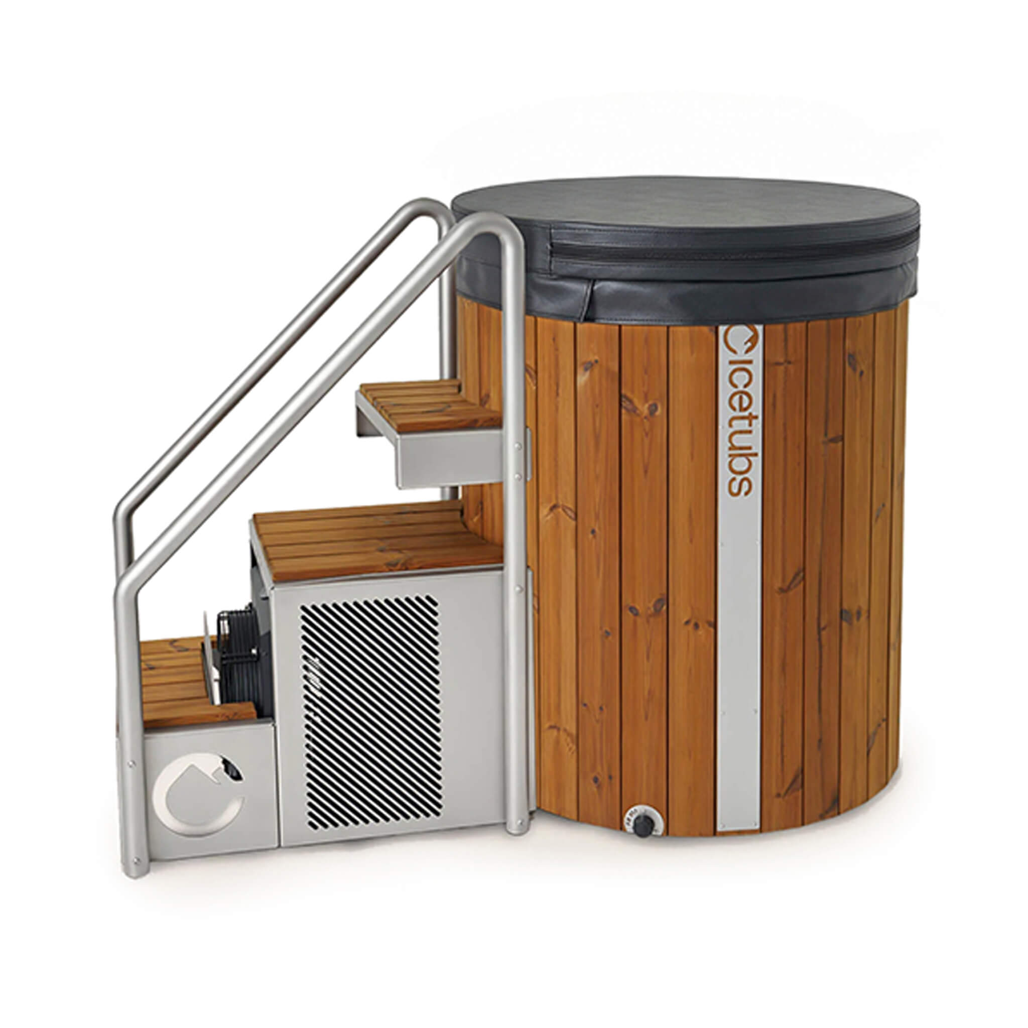 Icetubs IceBarrel XL Cold Plunge & Hot Therapy Tub – Thermowood & Fiberglass Immersion Barrel with Smart Temperature Control & Filtration System (SAK35418)