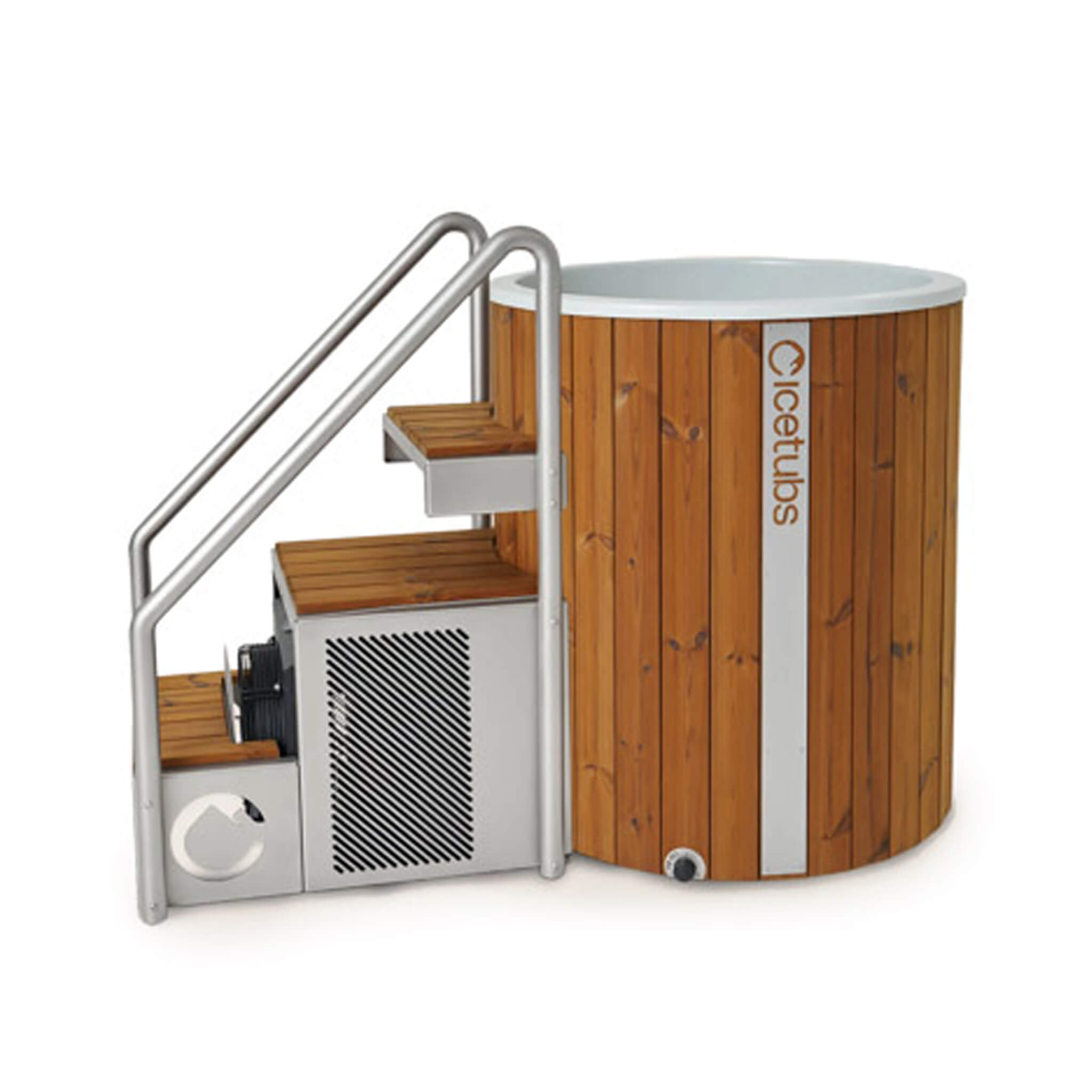 Icetubs IceBarrel XL Cold Plunge & Hot Therapy Tub – Thermowood & Fiberglass Immersion Barrel with Smart Temperature Control & Filtration System (SAK35418)