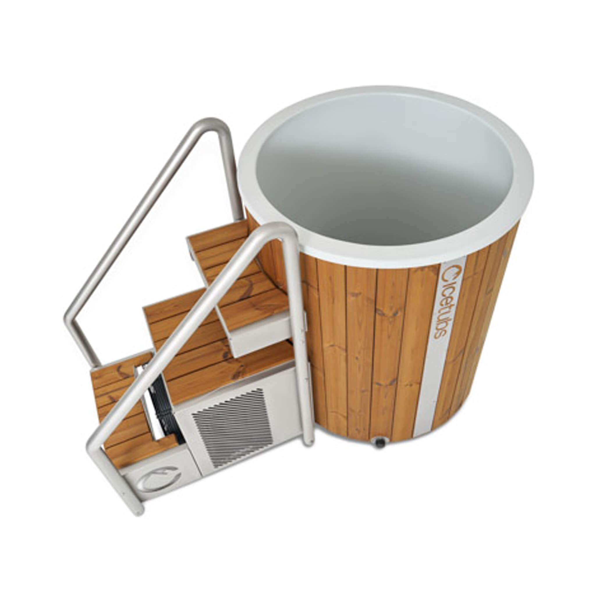Icetubs IceBarrel XL Cold Plunge & Hot Therapy Tub – Thermowood & Fiberglass Immersion Barrel with Smart Temperature Control & Filtration System (SAK35418)