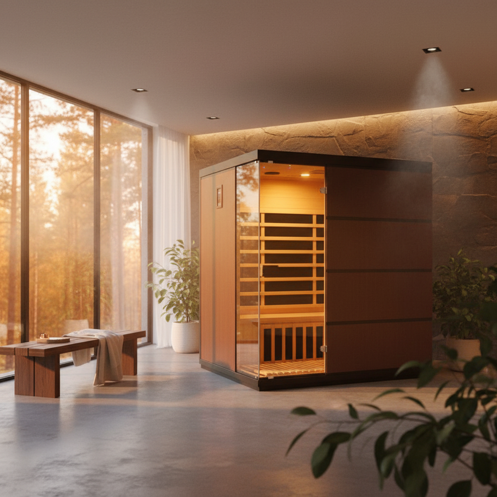 Sirona 4-Person Hemlock Infrared Sauna with 8 Carbon Heaters