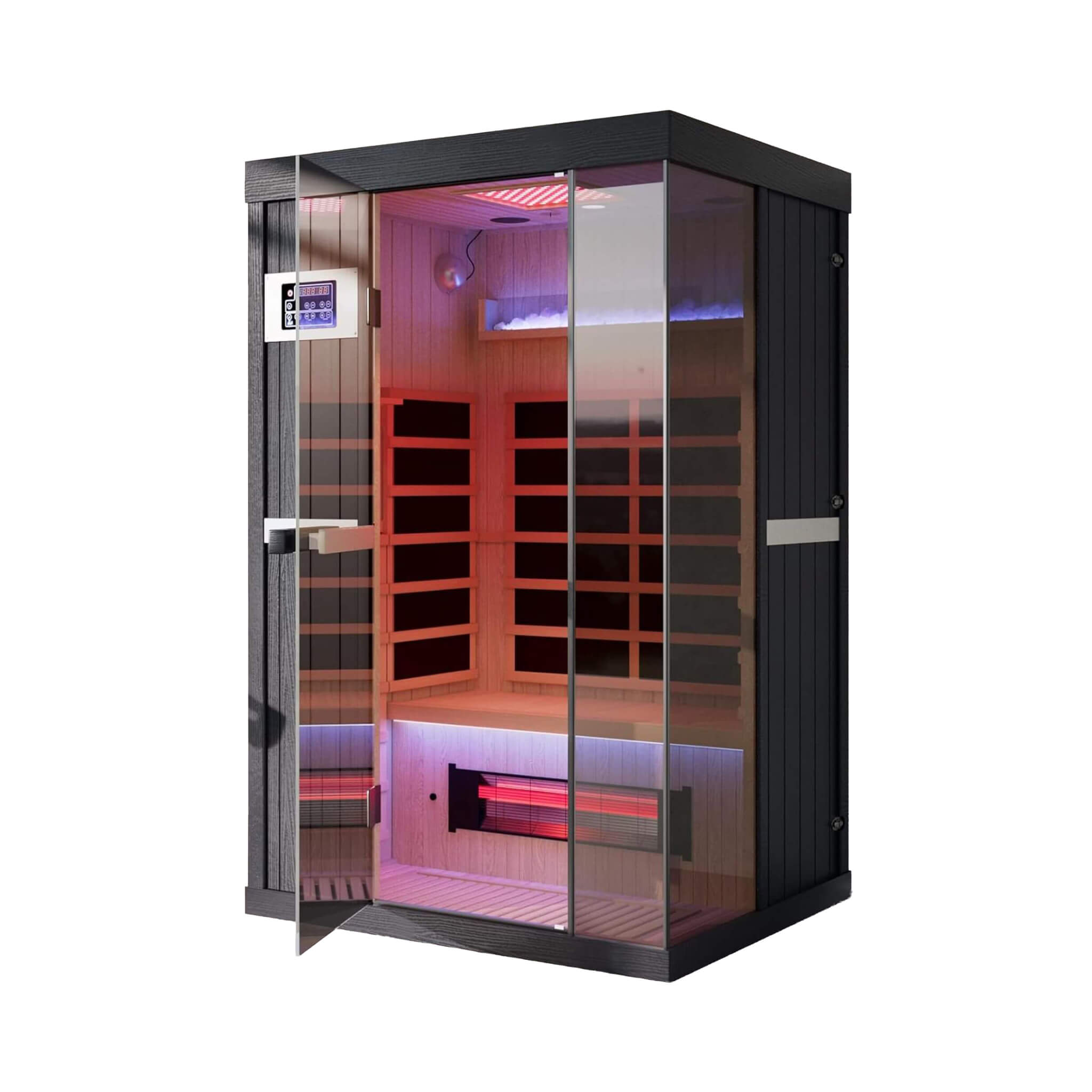 Thermora Pandora Premium 2-Person Indoor Infrared Sauna With Red Light Therapy And Himalayan Salt Rocks (SAK67305)