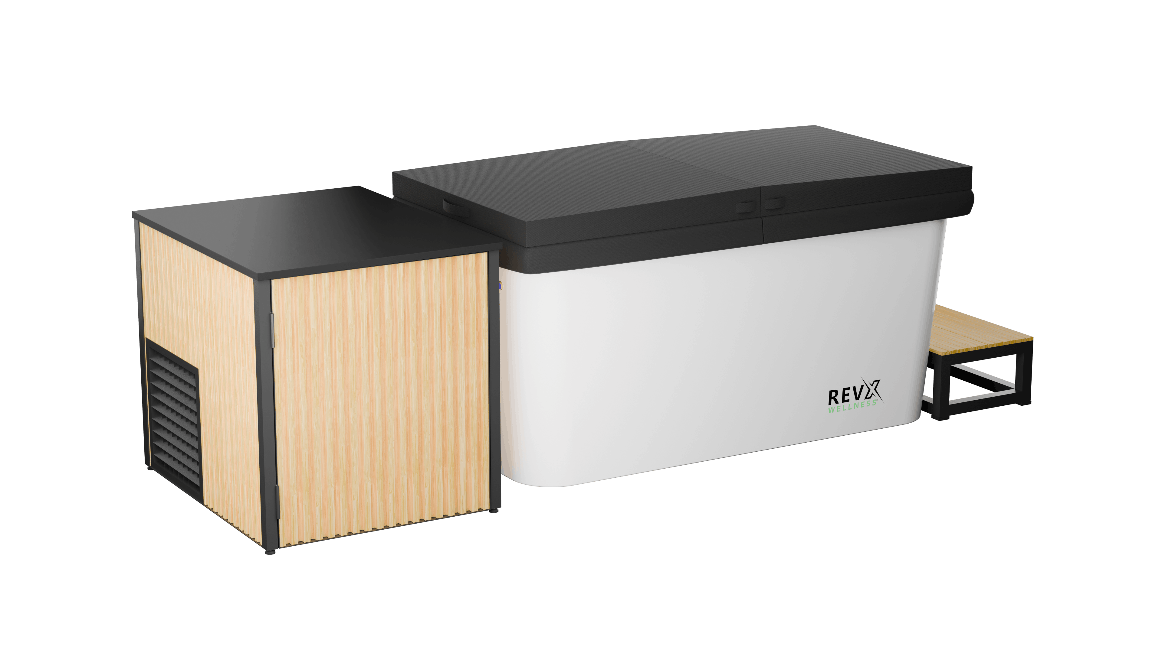RevX X Tub Acrylic Cold Plunge + LUX High-Performance Chiller & Filtration System